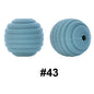50pcs 15mm Honeycomb Thread Silicone Beads Wholesale 43