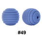 50pcs 15mm Honeycomb Thread Silicone Beads Wholesale 49