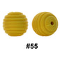 50pcs 15mm Honeycomb Thread Silicone Beads Wholesale 55