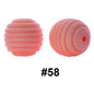 50pcs 15mm Honeycomb Thread Silicone Beads Wholesale 58