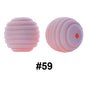 50pcs 15mm Honeycomb Thread Silicone Beads Wholesale 59