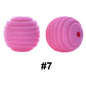 50pcs 15mm Honeycomb Thread Silicone Beads Wholesale 7