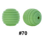 50pcs 15mm Honeycomb Thread Silicone Beads Wholesale 70