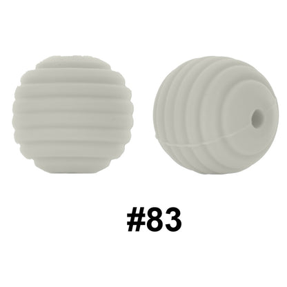 50pcs 15mm Honeycomb Thread Silicone Beads Wholesale 83