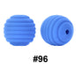 50pcs 15mm Honeycomb Thread Silicone Beads Wholesale 96