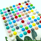 Honeycomb 15mm Silicone Beads Solid Color Textured Matte Finish 50pcs 2