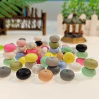 23mm Abacus Silicone Beads Matte Finish Pastel Colors 50pcs