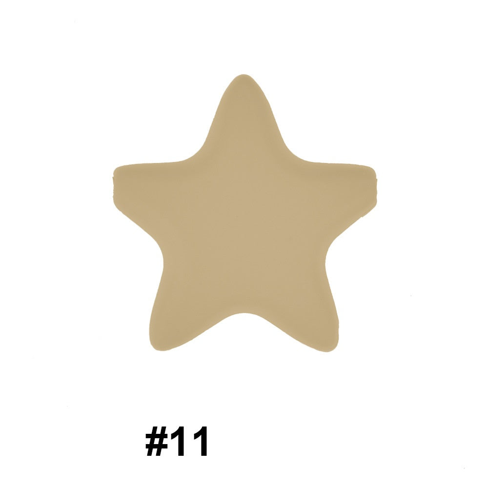 50pcs five-pointed star pentagram silicone beads wholesale 11