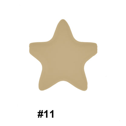 50pcs five-pointed star pentagram silicone beads wholesale 11