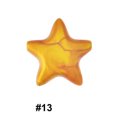 50pcs five-pointed star pentagram silicone beads wholesale 13