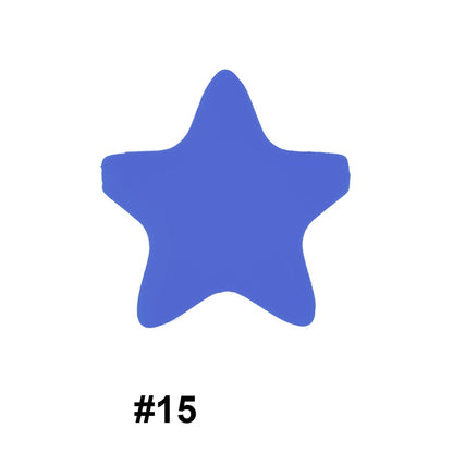 50pcs five-pointed star pentagram silicone beads wholesale 15