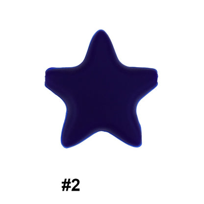 50pcs five-pointed star pentagram silicone beads wholesale 2