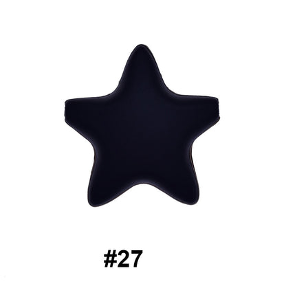 50pcs five-pointed star pentagram silicone beads wholesale 27