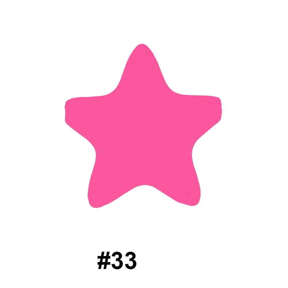 50pcs five-pointed star pentagram silicone beads wholesale 33