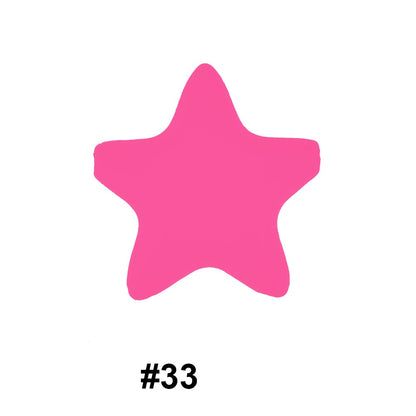 50pcs five-pointed star pentagram silicone beads wholesale 33