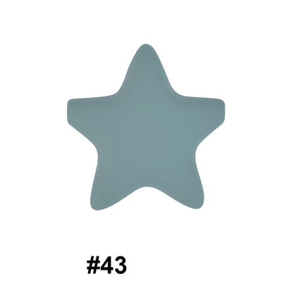 50pcs five-pointed star pentagram silicone beads wholesale 43