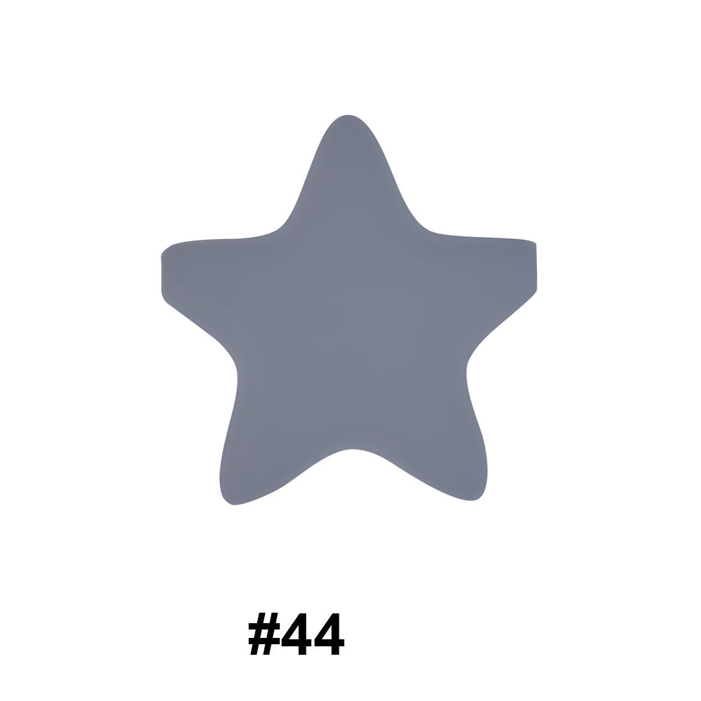 50pcs five-pointed star pentagram silicone beads wholesale 44