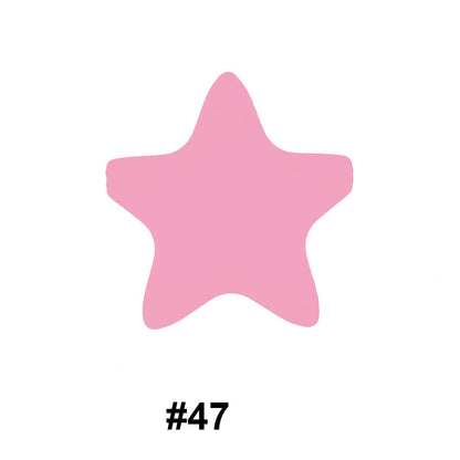 50pcs five-pointed star pentagram silicone beads wholesale 47