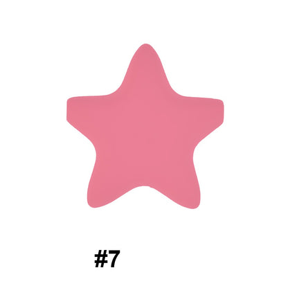 50pcs five-pointed star pentagram silicone beads wholesale 7