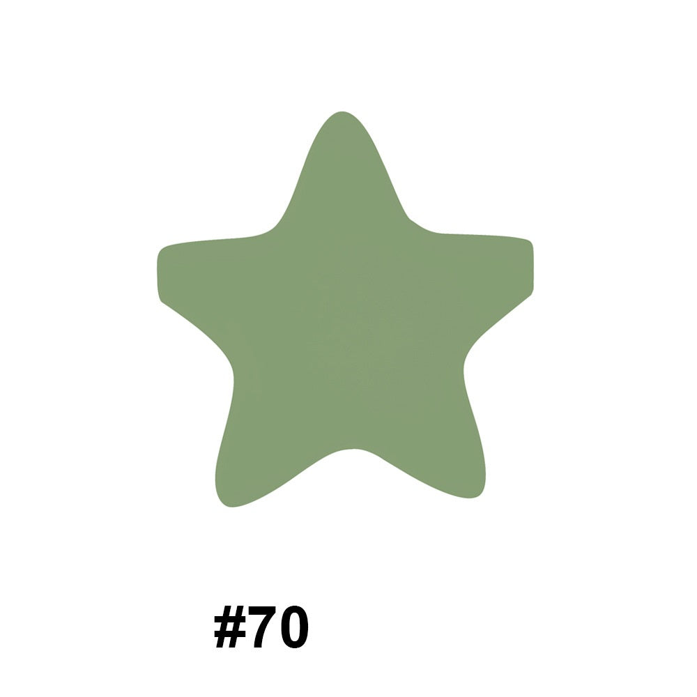 50pcs five-pointed star pentagram silicone beads wholesale 70