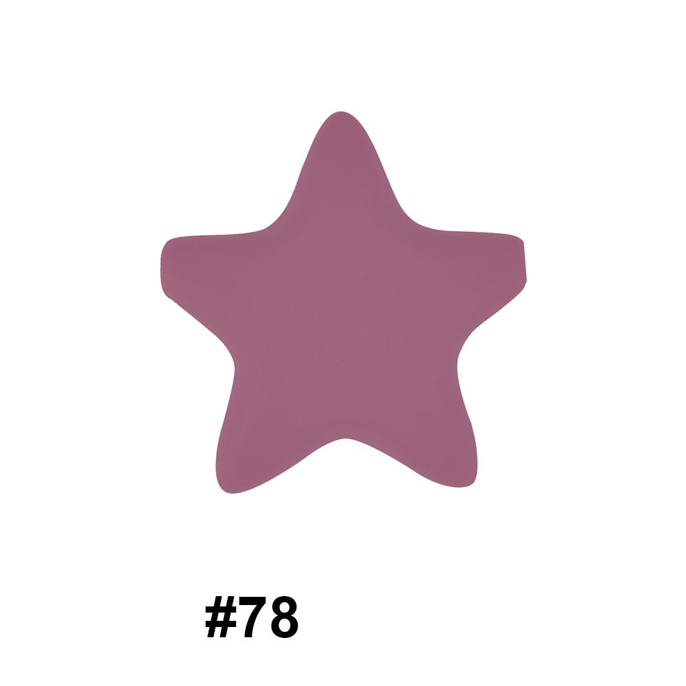 50pcs five-pointed star pentagram silicone beads wholesale 78