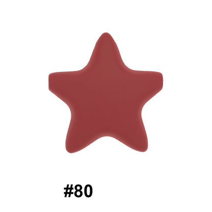50pcs five-pointed star pentagram silicone beads wholesale 80