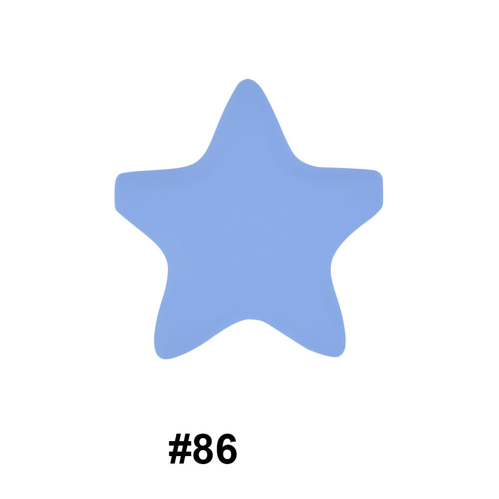 50pcs five-pointed star pentagram silicone beads wholesale 86