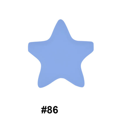 50pcs five-pointed star pentagram silicone beads wholesale 86