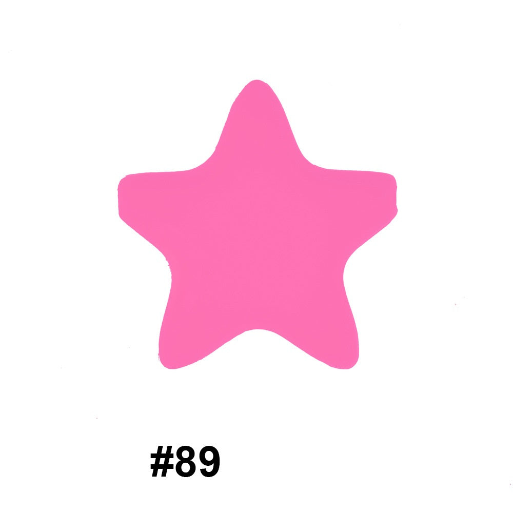 50pcs five-pointed star pentagram silicone beads wholesale 89