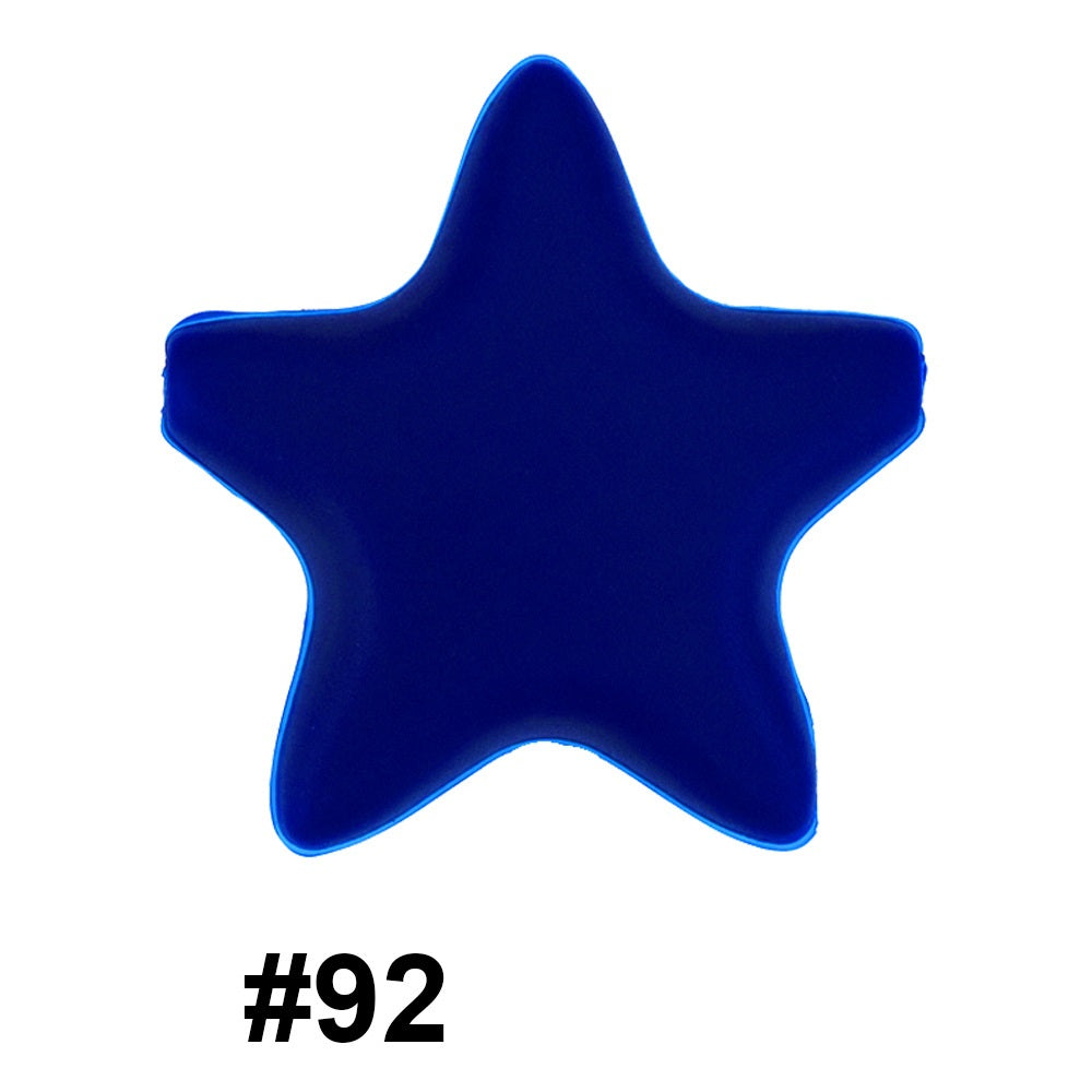 50pcs five-pointed star pentagram silicone beads wholesale 92