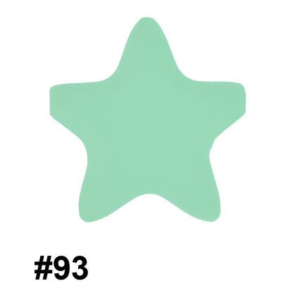 50pcs five-pointed star pentagram silicone beads wholesale 93