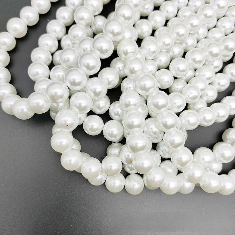 Pearl Glass Beads Round 3-14mm White Imitation Glass Pearls 3