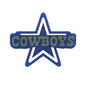 Silicone Focal Beads Dallas Cowboys Navy Star with White Accents 20pcs