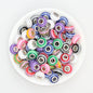 Striped Round Acrylic Spacer Beads 14mm Large Hole 50pcs 2