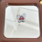 Butterfly Acrylic Beads 25mm Puppy and Penguin Pattern Matte 10pcs 7