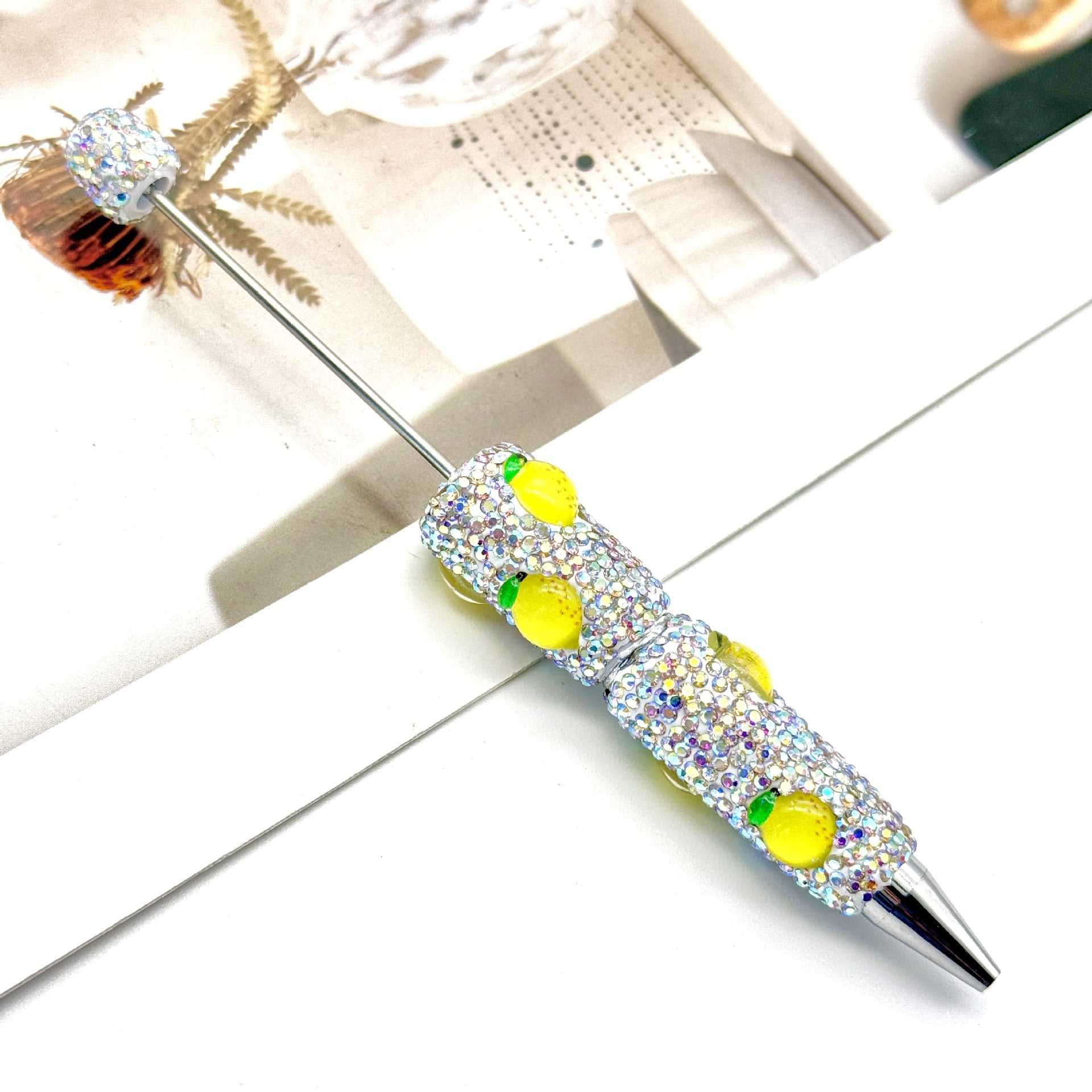 Beadable Pen with Fruit Strawberry Full Rhinestone Design 11