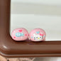 Hand Painted Star Acrylic Beads Colorful Pastel Design 5pcs 5