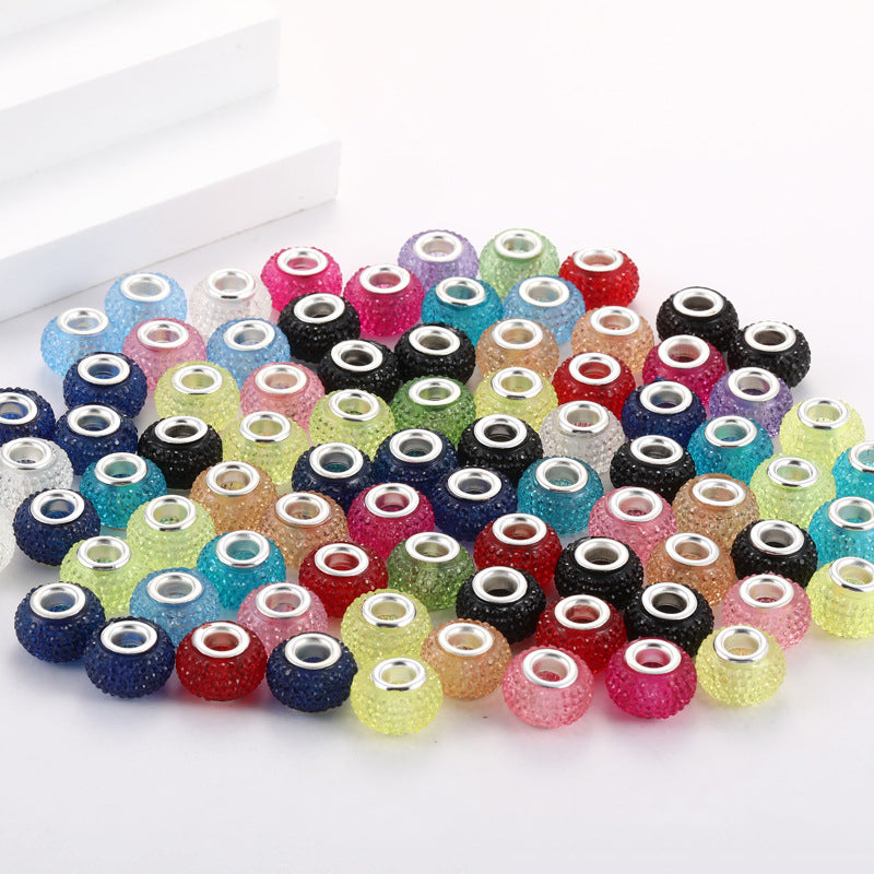 Bayberry Round Resin Beads 14mm Transparent Multicolor 100pcs 2