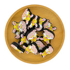 Silicone Focal Beads Easter Rabbit Wearing Yellow Hat Circle Badge 2