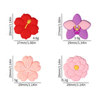Floral 3D Silicone Focal Beads Assorted Flower Shapes 20pcs 7
