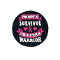 Silicone Focal Beads Warrior Hearts Ribbon Phrase Bold Text 20pcs