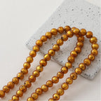 Lampwork Glass Beads Round Wrinkle Silver Foil Filled 8mm 12mm 5pcs 5