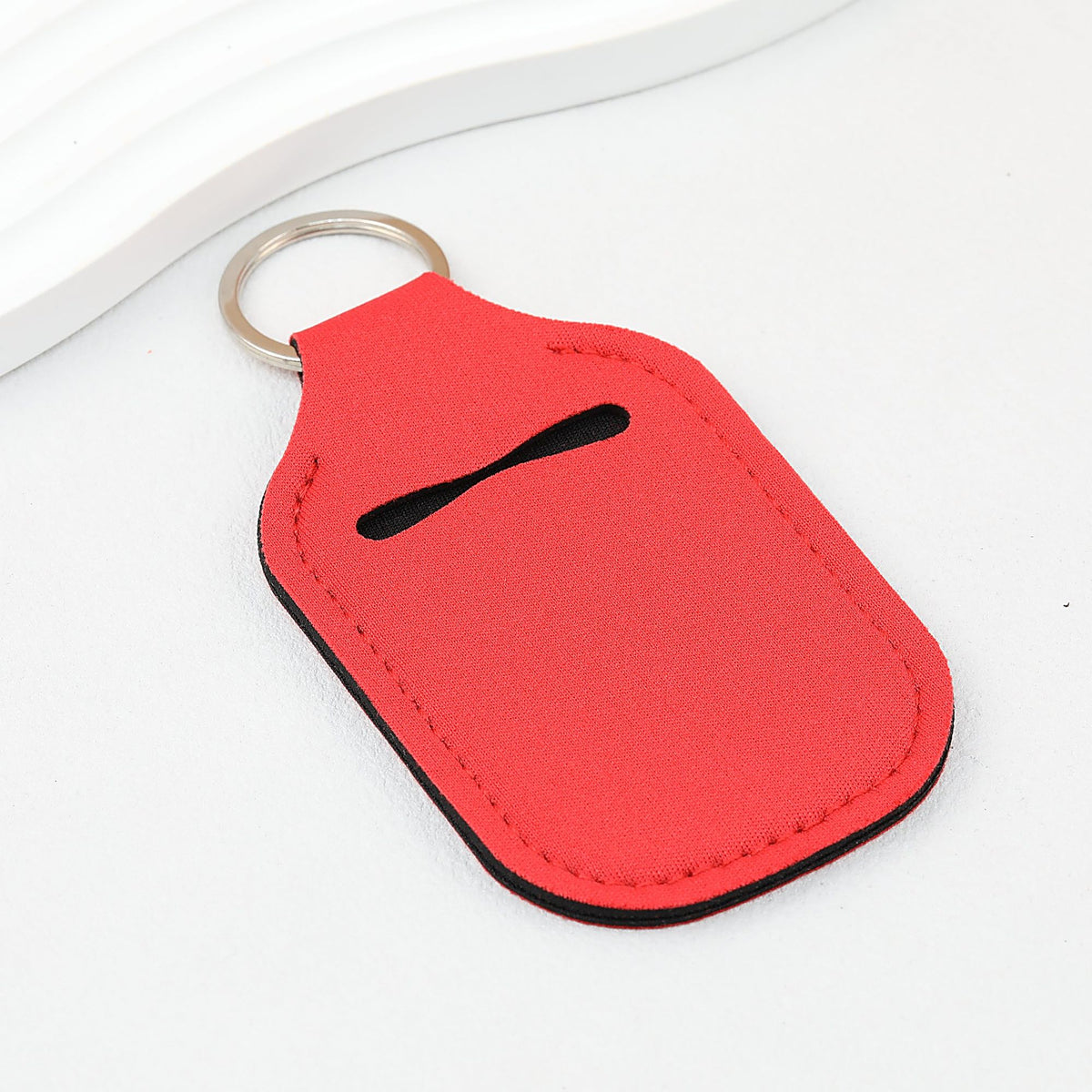 Neoprene Sanitizer Holder Keychain Durable Vibrant Colors Suitable for Sublimation - Red