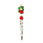Silicone Focal Beads Christmas Stocking Wrapped with Colorful Lights 20pcs 3