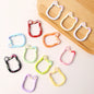 Painted Kitty Keychain Metal Zinc Alloy Floral Design 6pcs