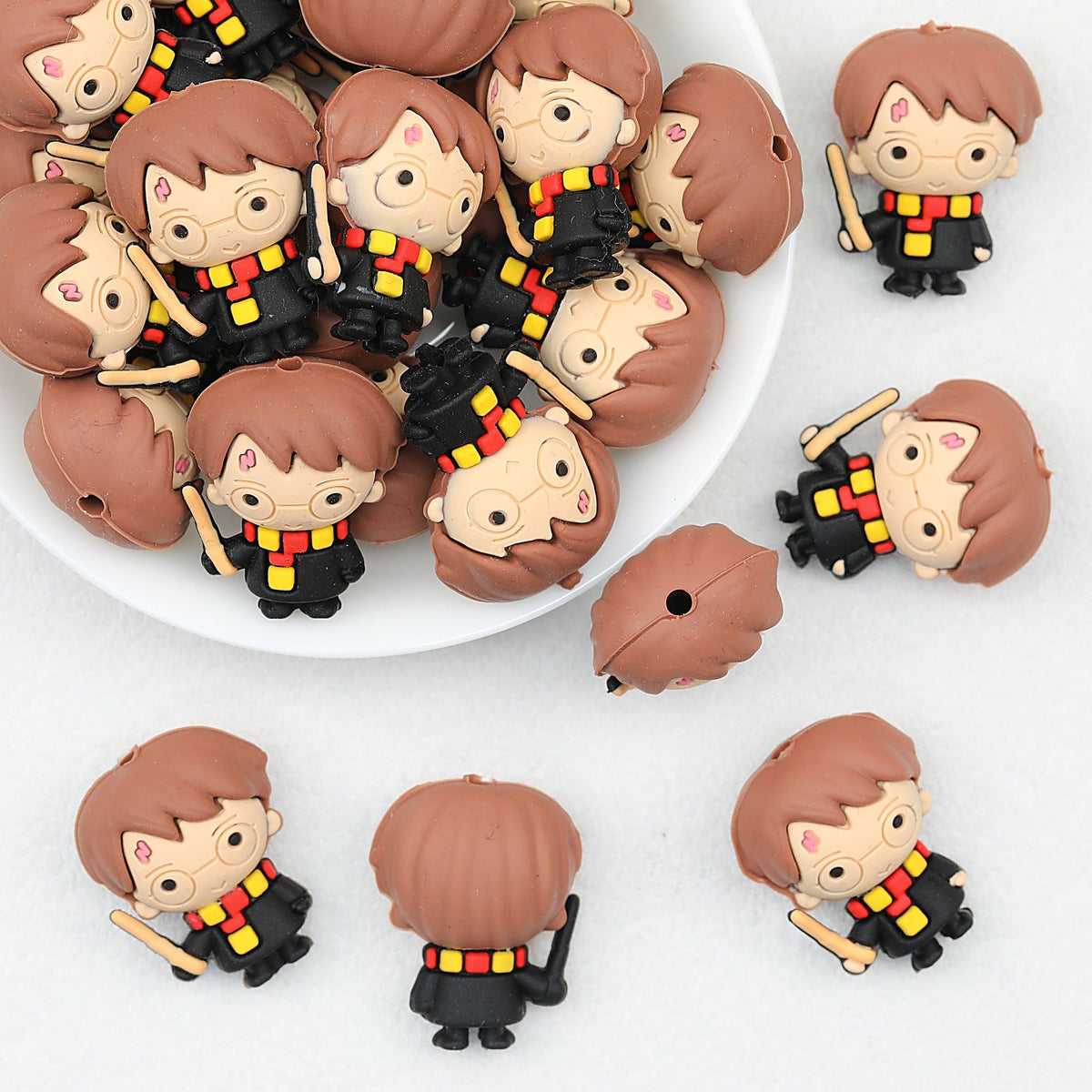 Magic Character 3D Silicone Focal Beads Figure 20pcs