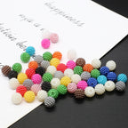 Opaque Bubblegum Beads 20mm Imitation Pearl Waxberry Textured 200pcs