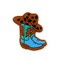 Silicone Focal Beads Western Boots Leopard Print Hats 20pcs 3