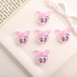 Cute Gradient Heart Shape Acrylic Beads with Bunny Prints 20pcs 9