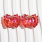 Plating 3D Crab Acrylic Beads 20mm Transparent Colorful 10pcs 10